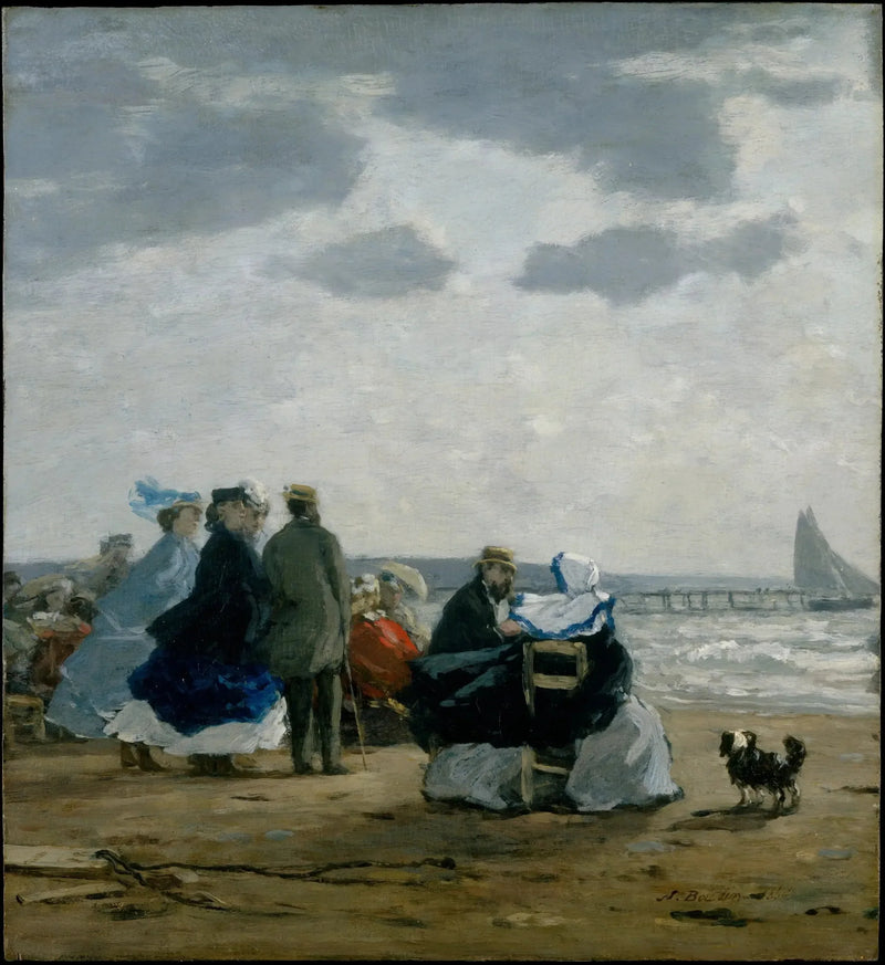 On the beach, Dieppe - Eugène Boudin