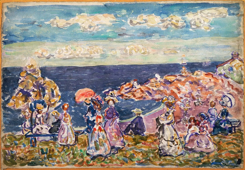 On the beach - Maurice Prendergast