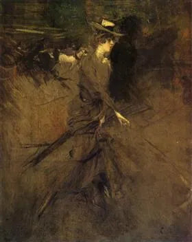 On the Promenade - Giovanni Boldini