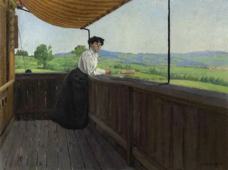 Sur le balcon - Félix Vallotton image 1 tableau peint à l’huile sur toile