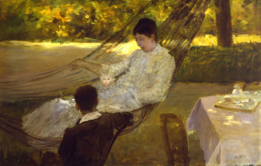 On the Hammock - III - Giuseppe De Nittis