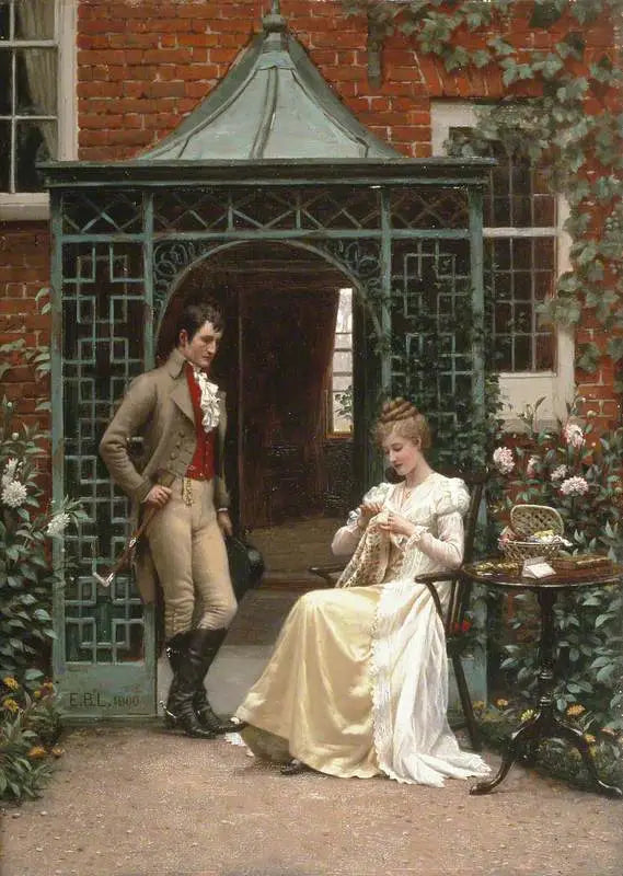 On the threshold - Edmund Blair Leighton