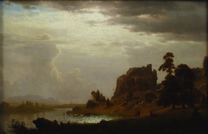 On the Sweetwater near the Devil's Gate - Albert Bierstadt