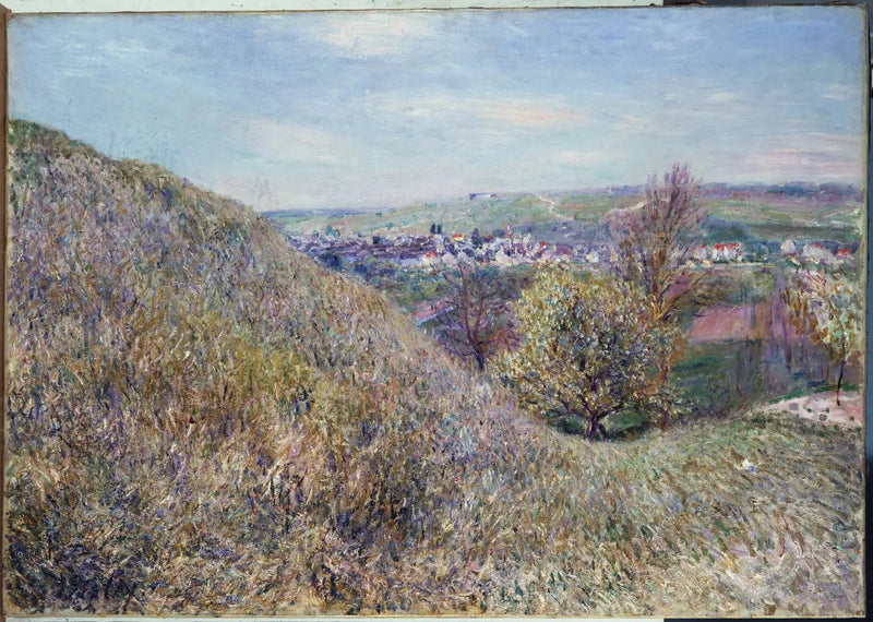 On the Hills of Moret in Spring - Morning - Alfred Sisley