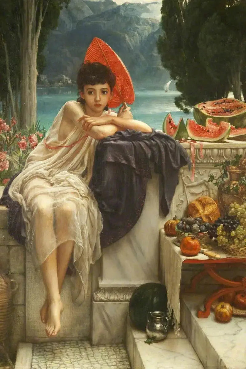 On the steps of the temple - Edward Poynter