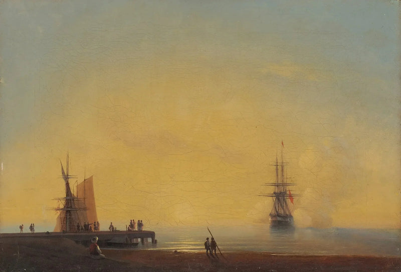 On the roads, in the evening - Ivan Aivazovsky
