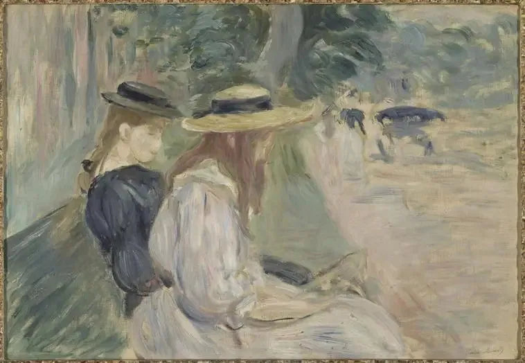 On a bench in the Bois de Boulogne - Berthe Morisot