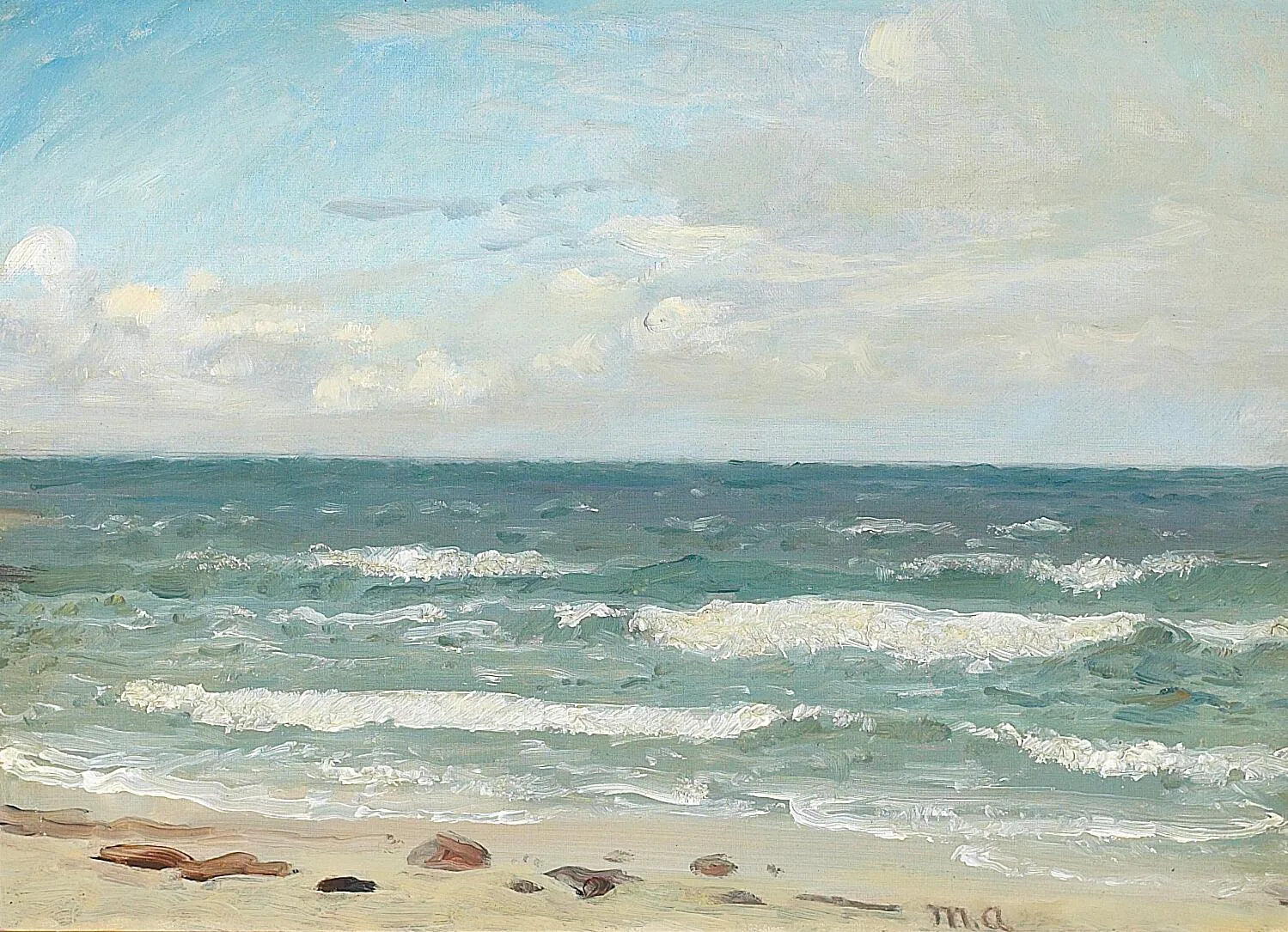 Surf. - Michael Peter Ancher image 1 copie peinte à la main à l’huile