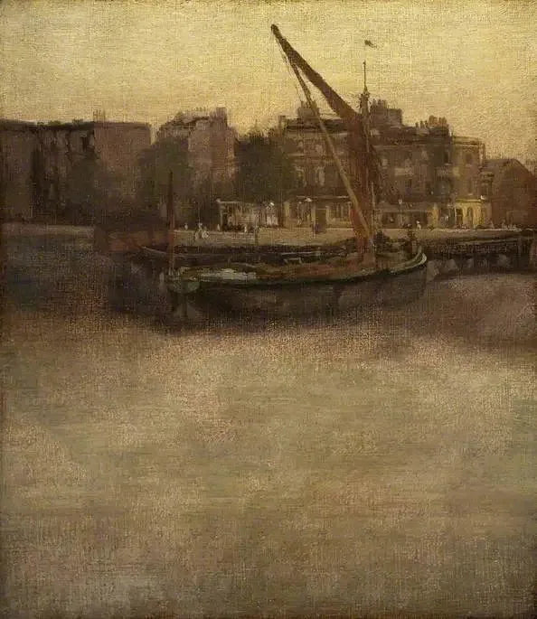 Symphony in Gray and Brown: Lindsey Row, Chelsea - James Abbott McNeill Whistler
