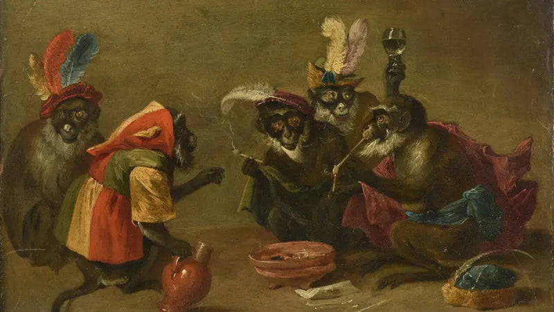 Monkey Tobacco Shop - David Teniers the Younger