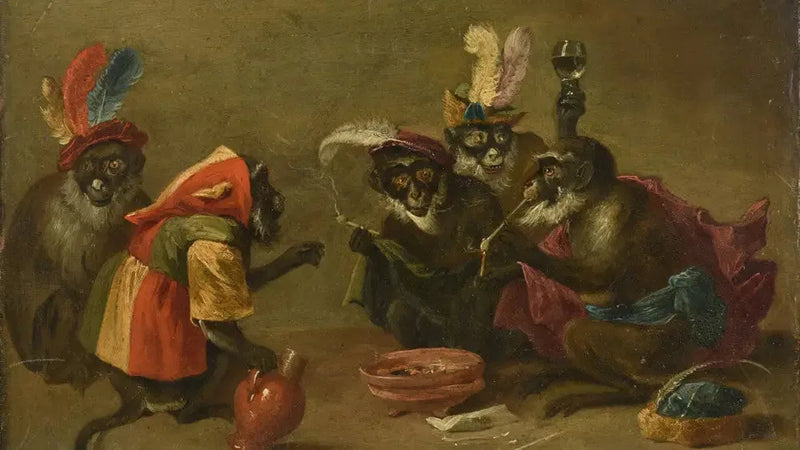 Monkey Tobacco Shop - David Teniers the Younger