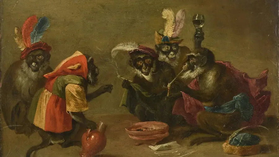 Monkey Tobacco Shop - David Teniers the Younger
