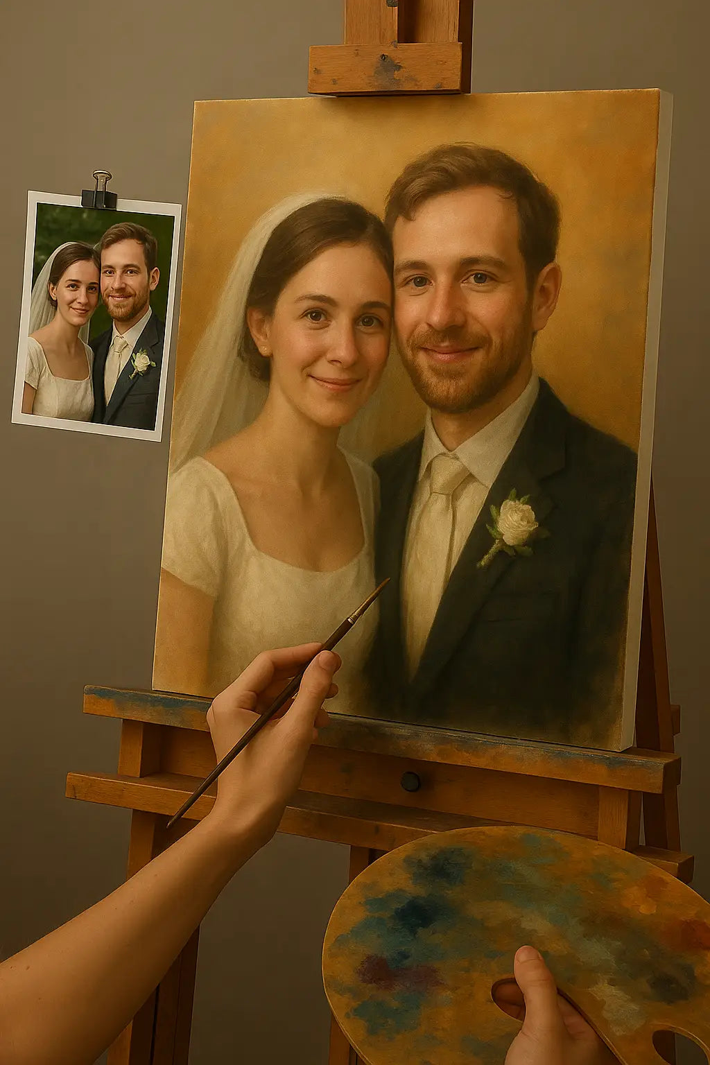 💍 Tableau de Mariage Personnalisable image 2 reproduction d’œuvre d’art à l’huile