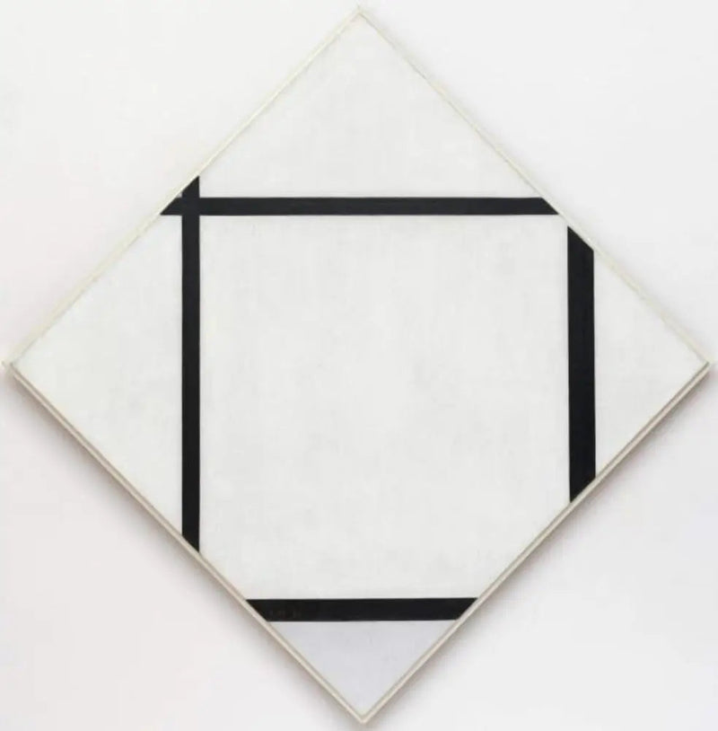 Painting I: Diamond with Four Lines and Gray - Piet Mondrian