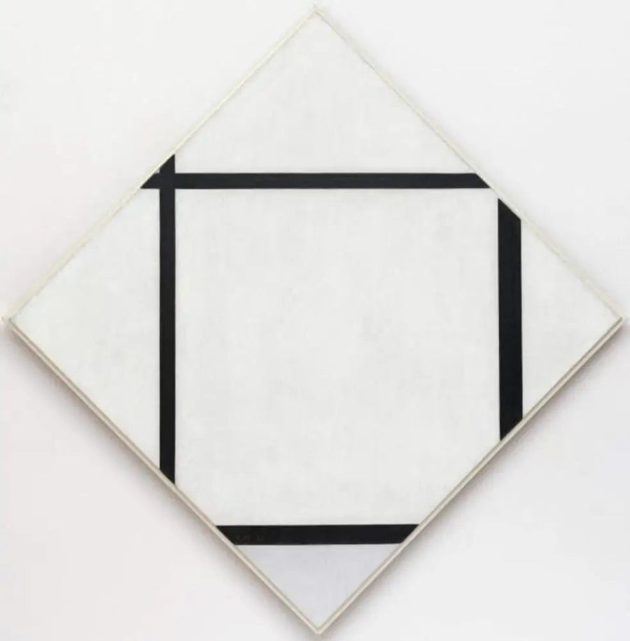 Painting I: Diamond with Four Lines and Gray - Piet Mondrian