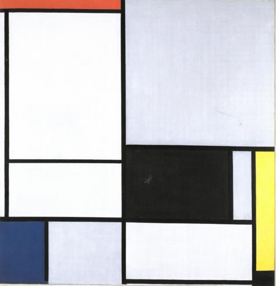 Reproduction du tableau « Tableau II - Piet Mondrian » par Alpha Reproduction en peinture à l’huile