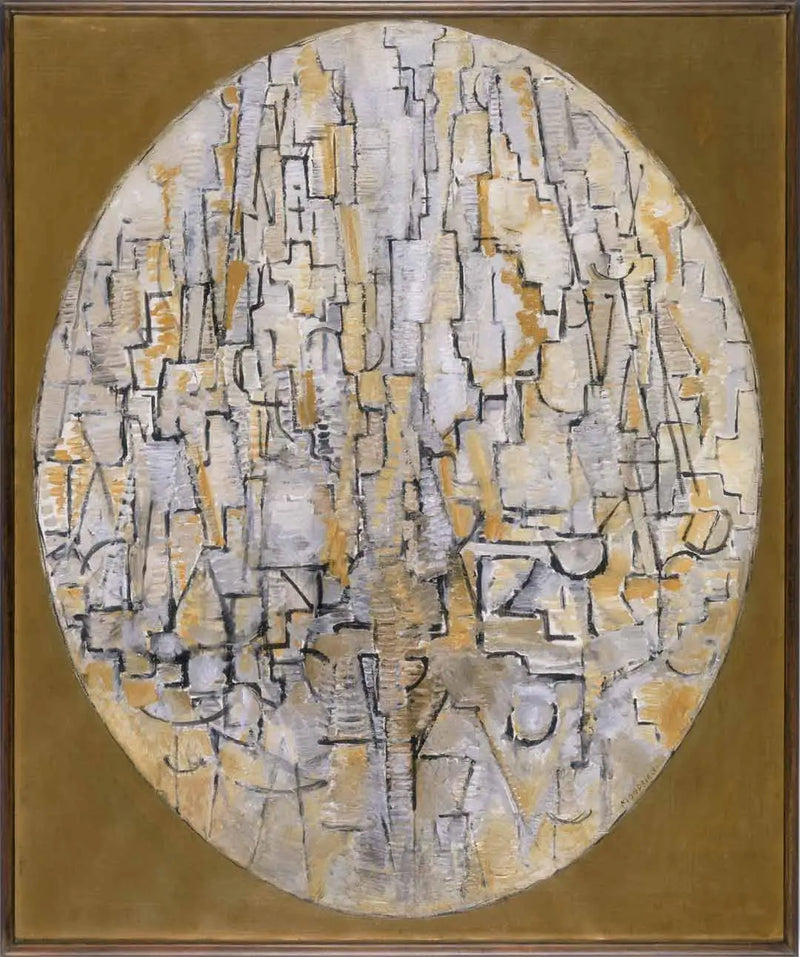 Painting No. 3: Composition in an Oval - Piet Mondrian