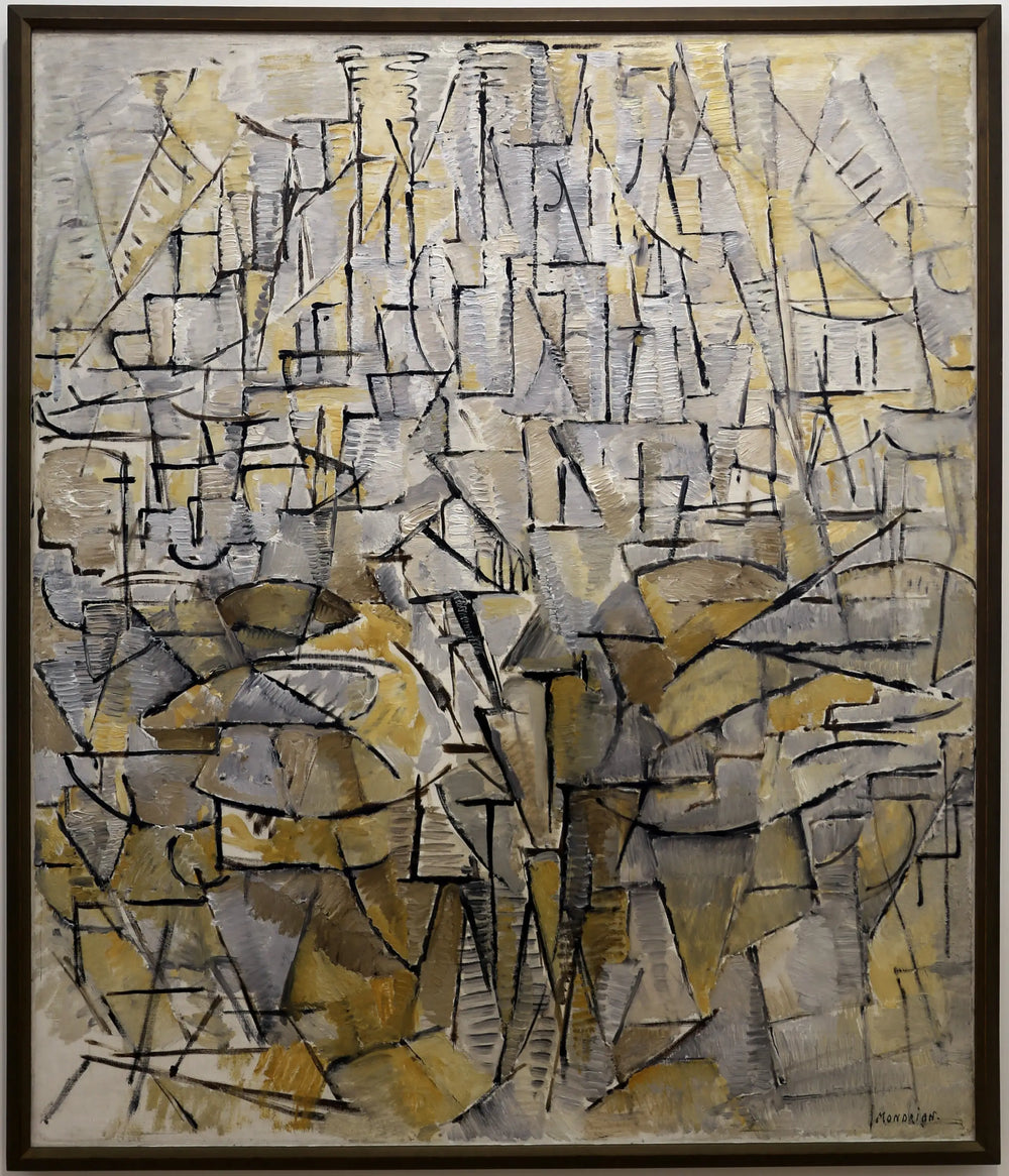 Reproduction du tableau « tableau n° 4 - Piet Mondrian » par Alpha Reproduction en peinture à l’huile