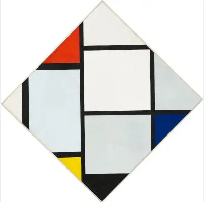 Painting No. IV; Diamond Composition with Red, Gray, Blue, Yellow, and Black - Piet Mondrian