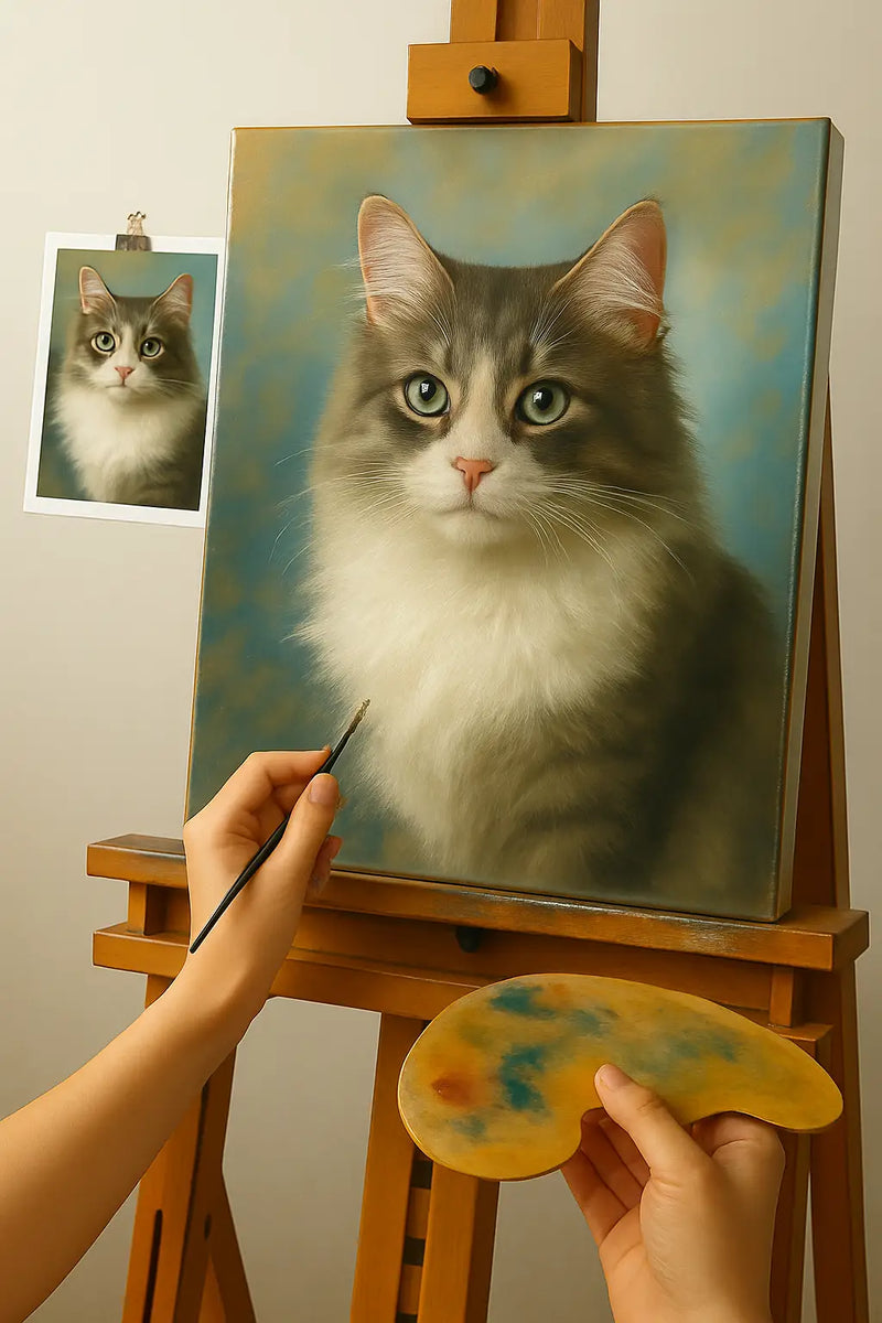 🎨 Custom Cat Painting – Unique Oil Painting