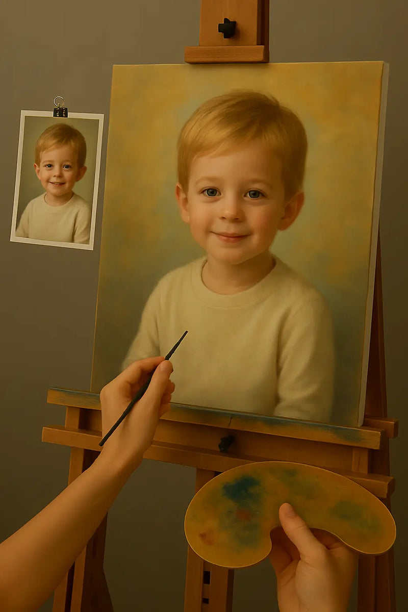 🎨 Custom Child Painting – Unique Oil Painting