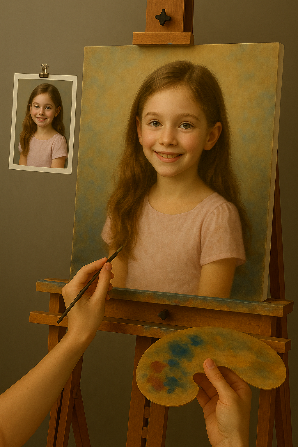 🎨 Custom Child Painting – Unique Oil Painting