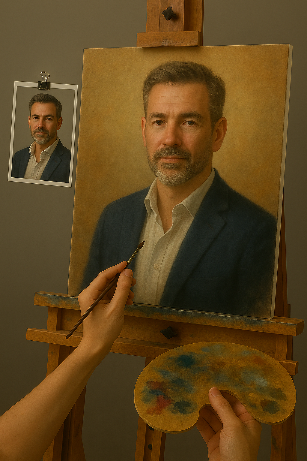 🎨 Customizable Portrait Painting 1 Person – Unique Oil Painting