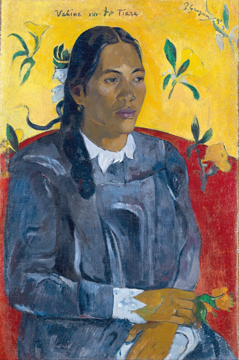 Tahitian with Flower - Paul Gauguin