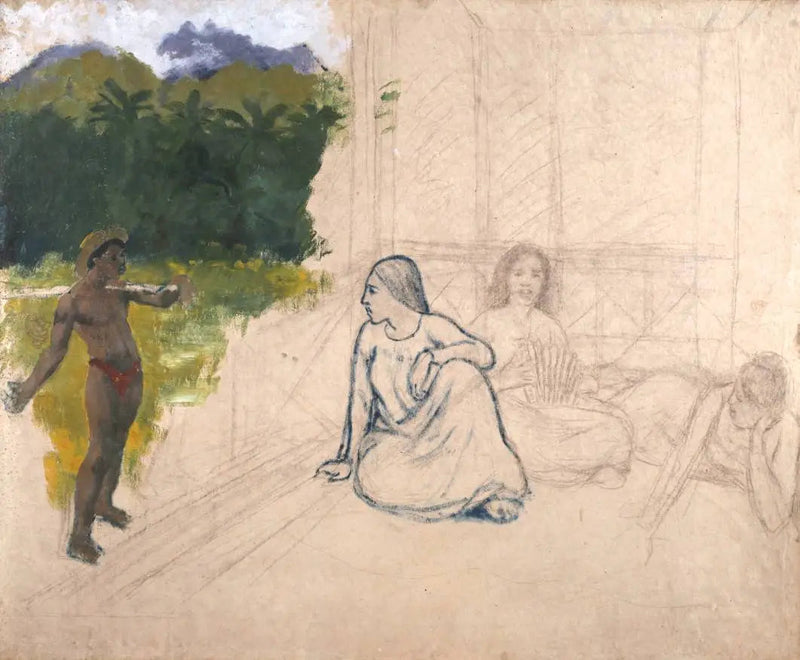 Tahitians, or Tahitian Women at Rest - Paul Gauguin