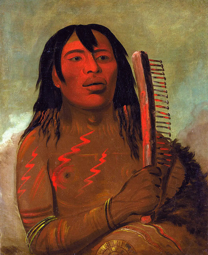 Tcha-dés-sa-ko-máh-pee, the Bear Child - George Catlin