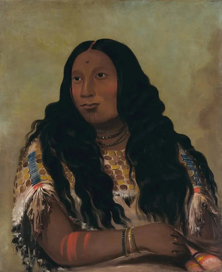 Tchón-su-móns-ka, Banc de Sable, wife of the merchant François Chardon - George Catlin