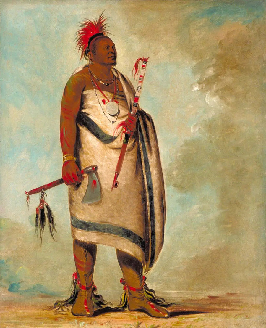 Tchong-tas-sáb-bee, Black Dog, Second Chief - George Catlin
