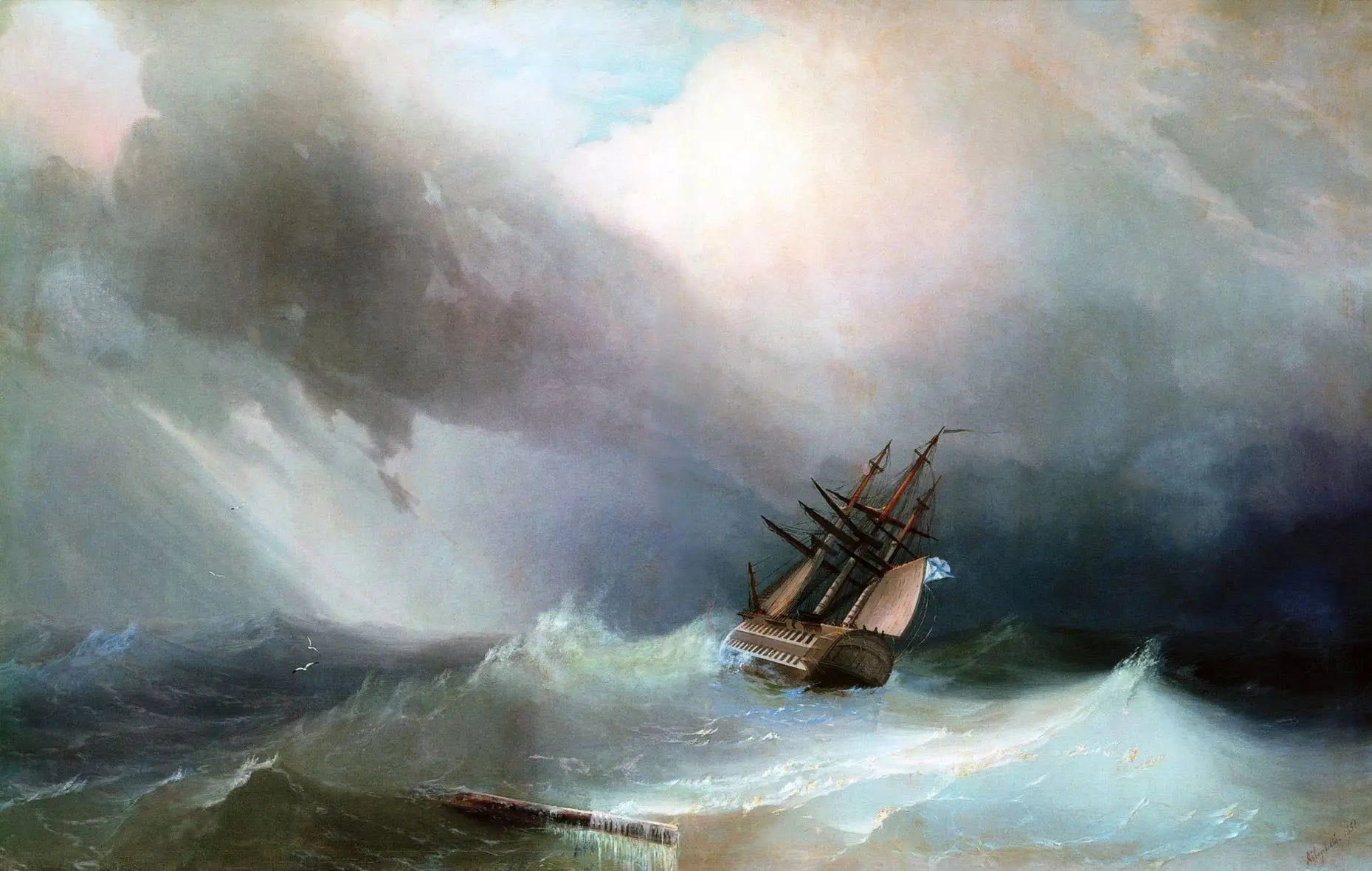 Tempête - Ivan Aïvazovski - Alpha Reproduction
