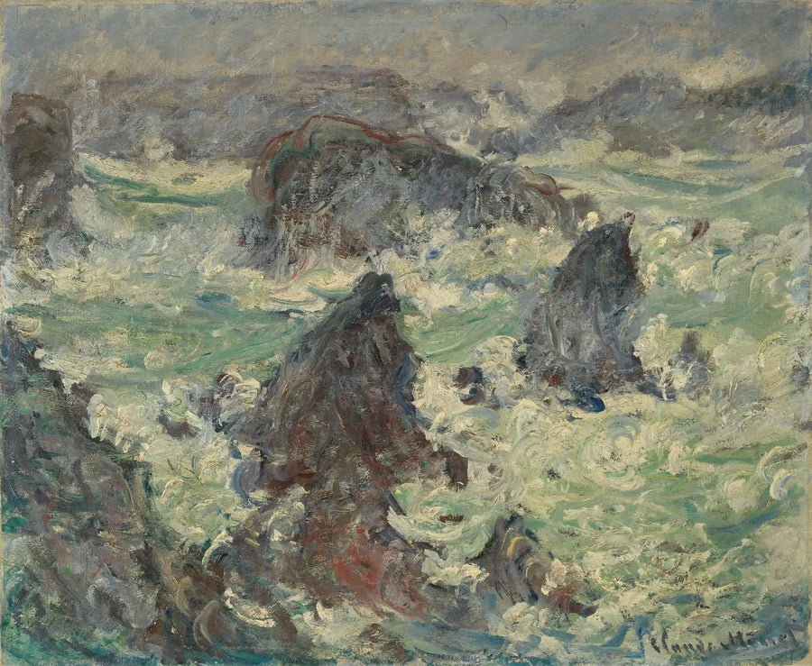 Storm on the Coasts of Belle-Île - Claude Monet