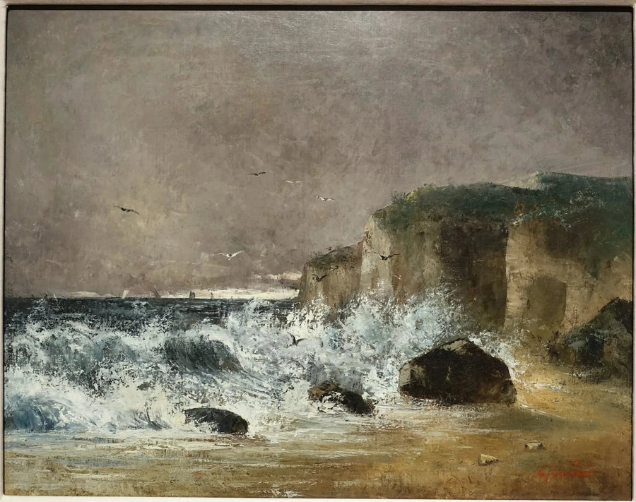 Stormy Weather in Étretat - Gustave Courbet