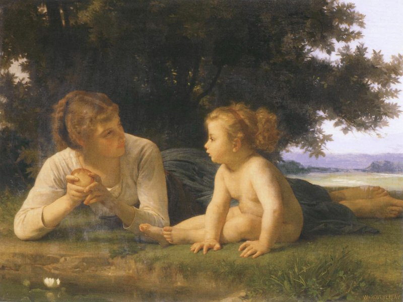 Tentation, réduction (1880) - Bouguereau