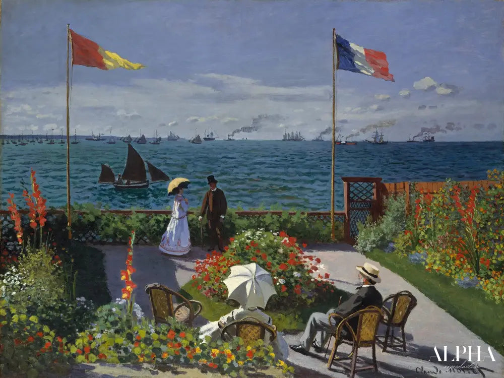 Terrasse à Sainte-Adresse - Claude Monet - Reproductions de tableaux et peintures haut de gamme