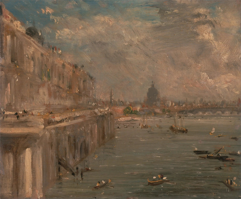 Somerset House Terrace from Waterloo Bridge - John Constable