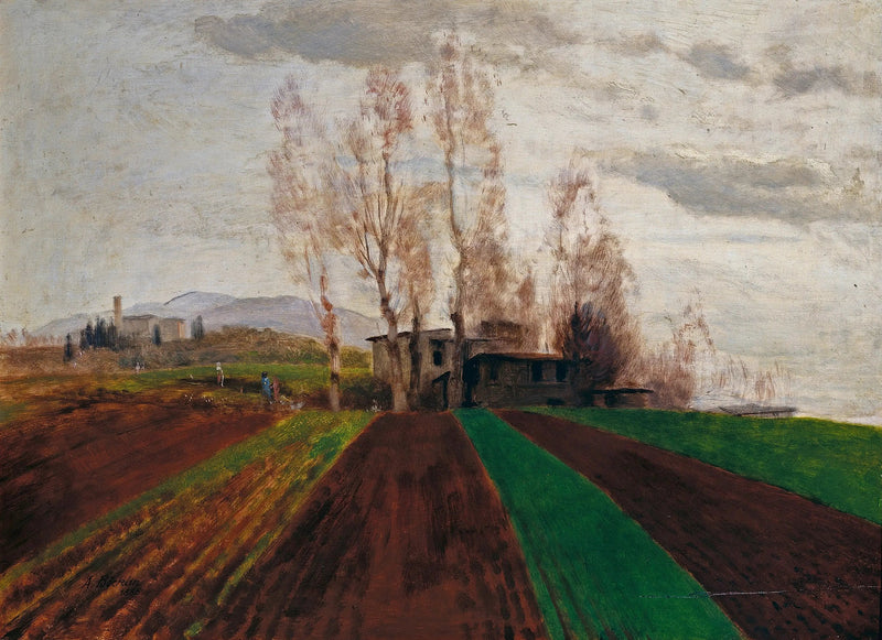 Agricultural lands at the beginning of spring / - Arnold Böcklin