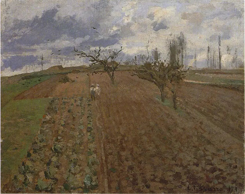 Worked Lands near Osny - Camille Pissarro