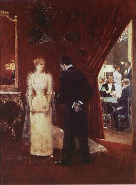 tête-à-tête dans une réception - Jean Béraud