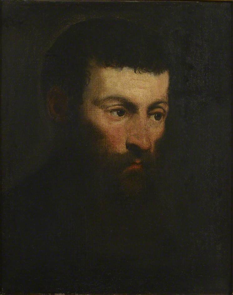 Bearded man's head - Jacopo Tintoretto