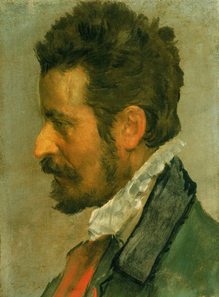 Head of a Man in Profile - Annibale Carracci