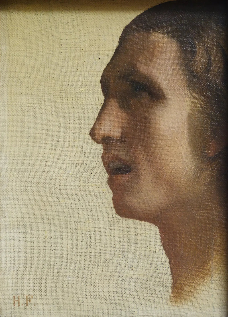 Head of a Man in Profile - Hippolyte Flandrin