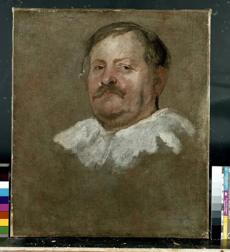 Head of a Man Wearing a Falling Collar - Antoine van Dyck