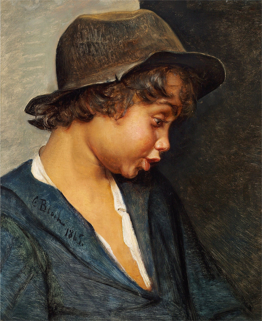 Head of an Italian Boy - Carl Heinrich Bloch