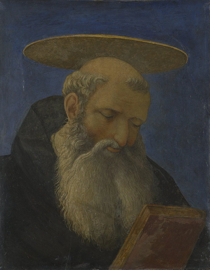 Head of a tonsured and bearded saint - Domenico Veneziano