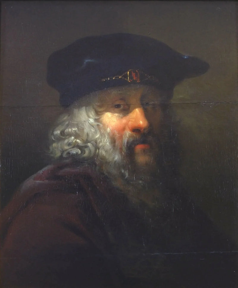Head of an Old Man with a Beret on His Head - Ary Scheffer
