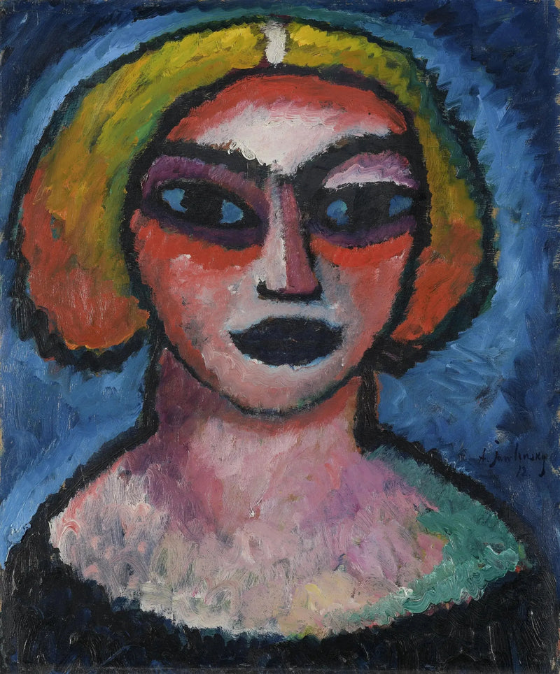Woman's Head Verso: Bust of a Man (circa 1910-1912) - Alexej von Jawlensky