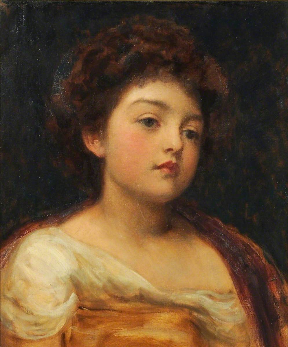 Head of a Girl (Study) - Frederic Leighton